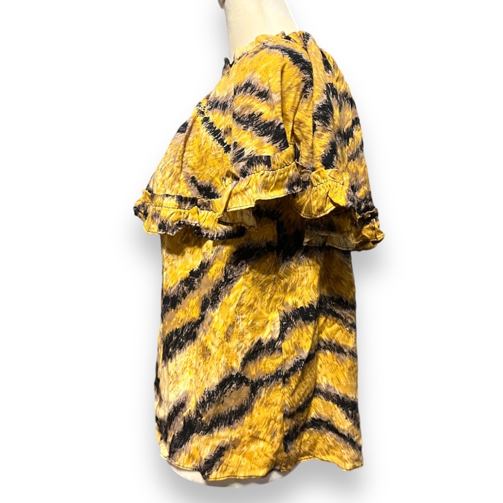 Hoffmann Copenhagen Tabitha Blouse Golden Hour Animal Print Size 34 - Picture 10 of 15